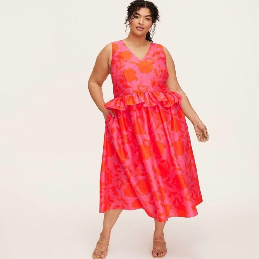 Pink and Red Floral Peplum Women’s Kate Spade x Target Dress SZ 20 NWT